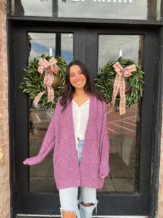 Bailey Purple Cardigan