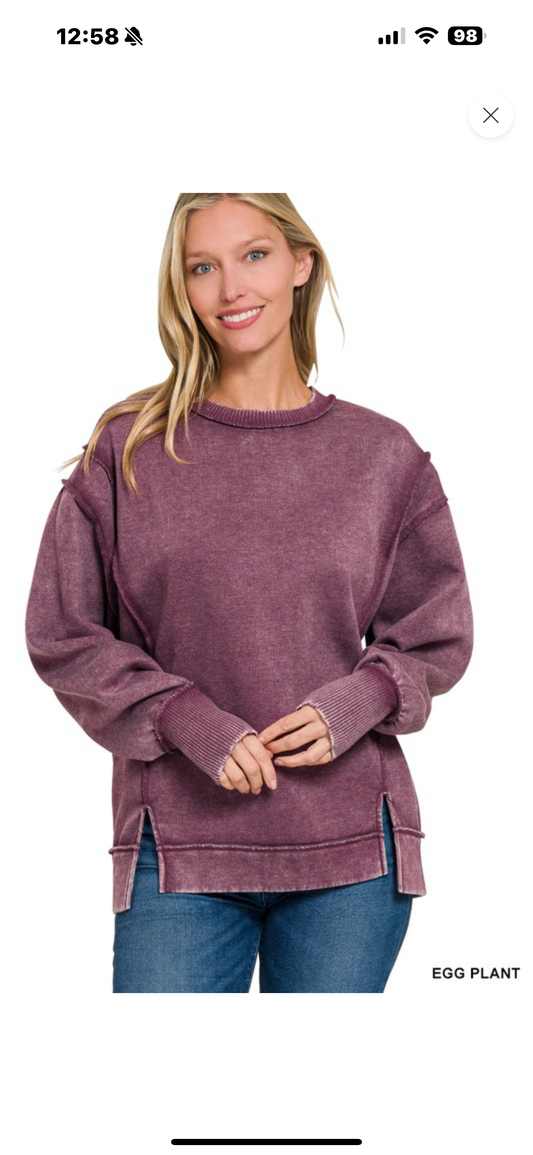 Danya Plum Crewneck Sweatshirt