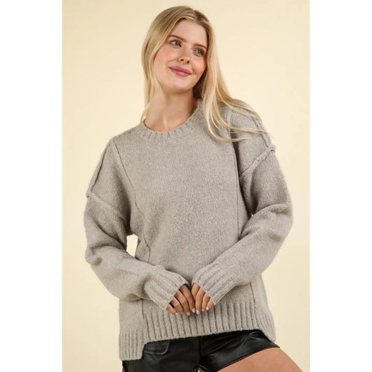 Nyla Fuzzy Knit Oversized Sweater