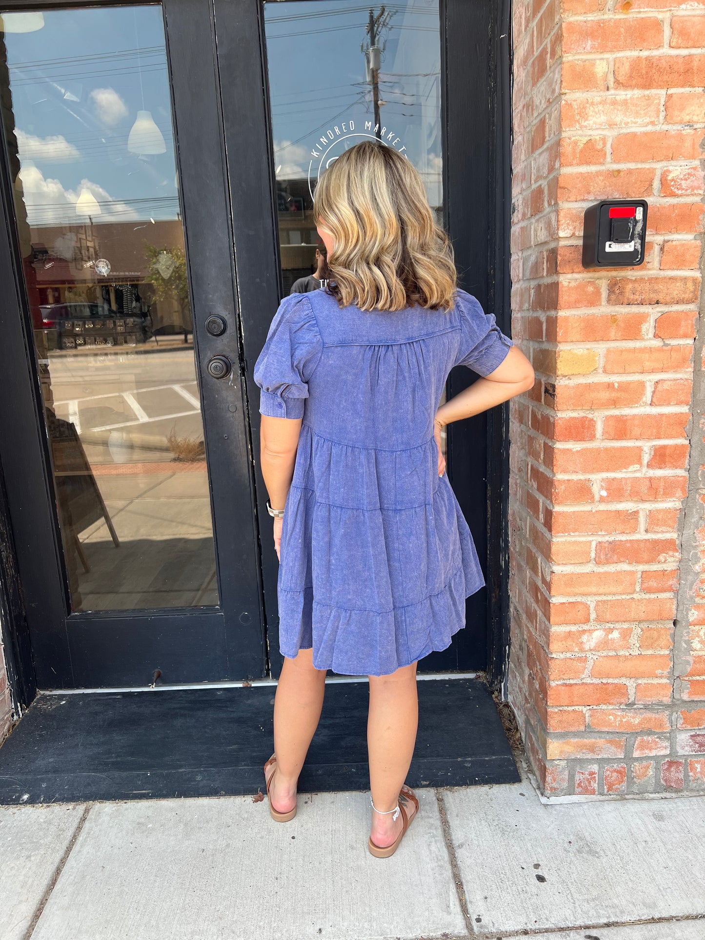 Rachel Denim Tiered Mini Dress