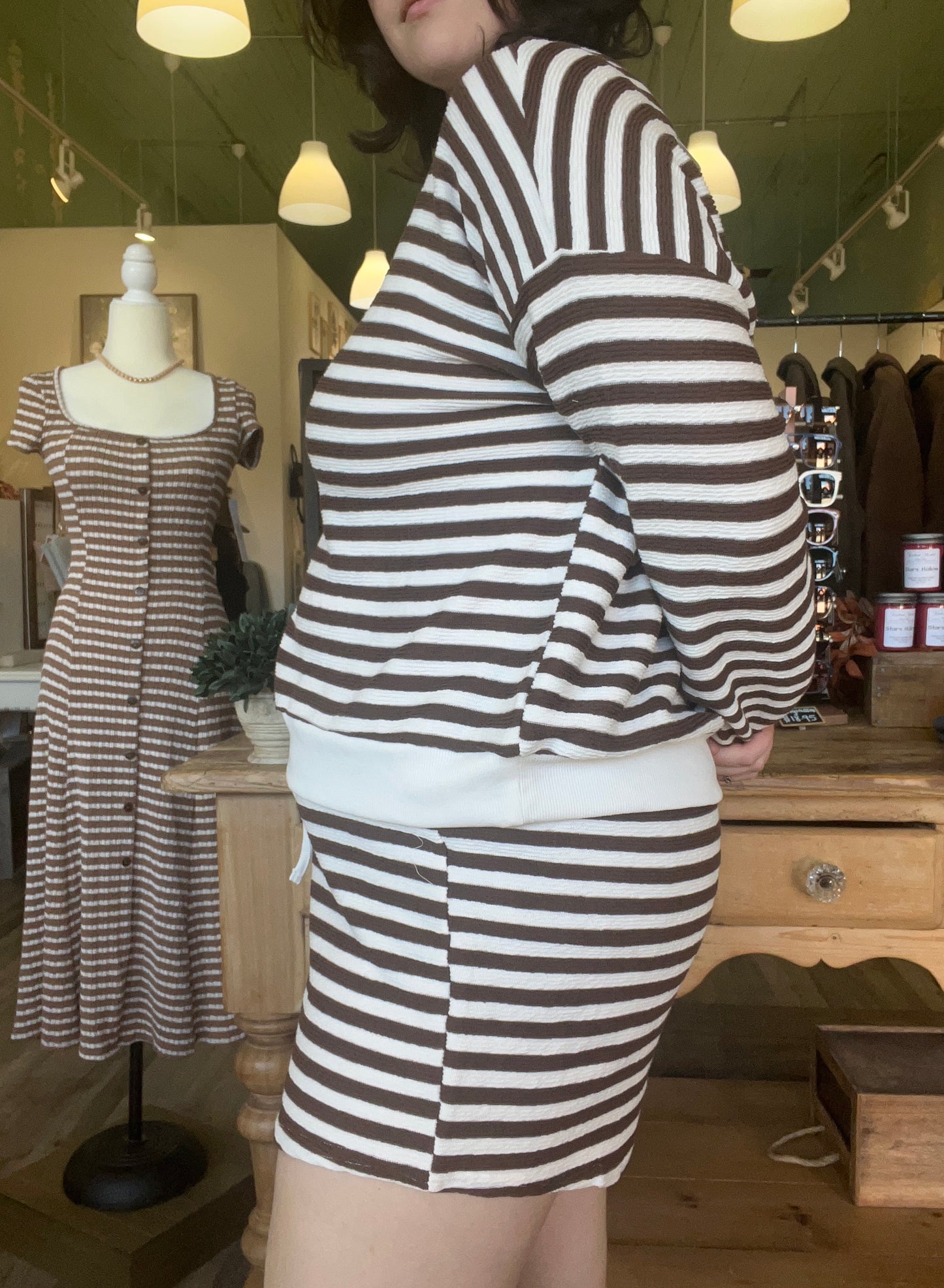 Talia Stripe Lounge Shorts - Set Bottoms