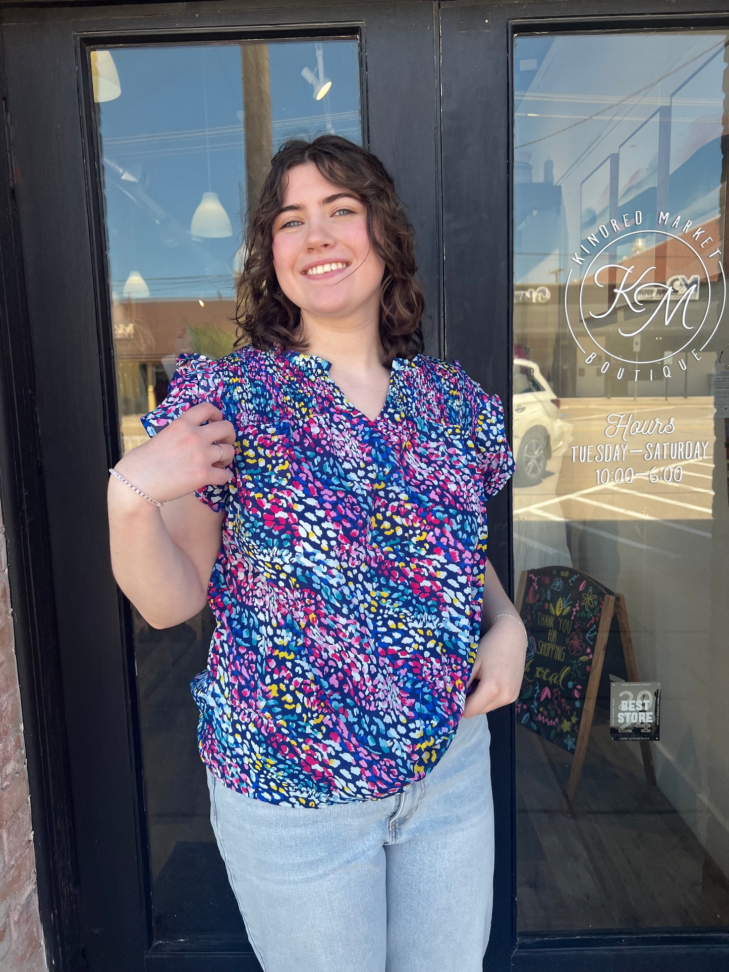 Amiee Flutter Sleeve Plus Top