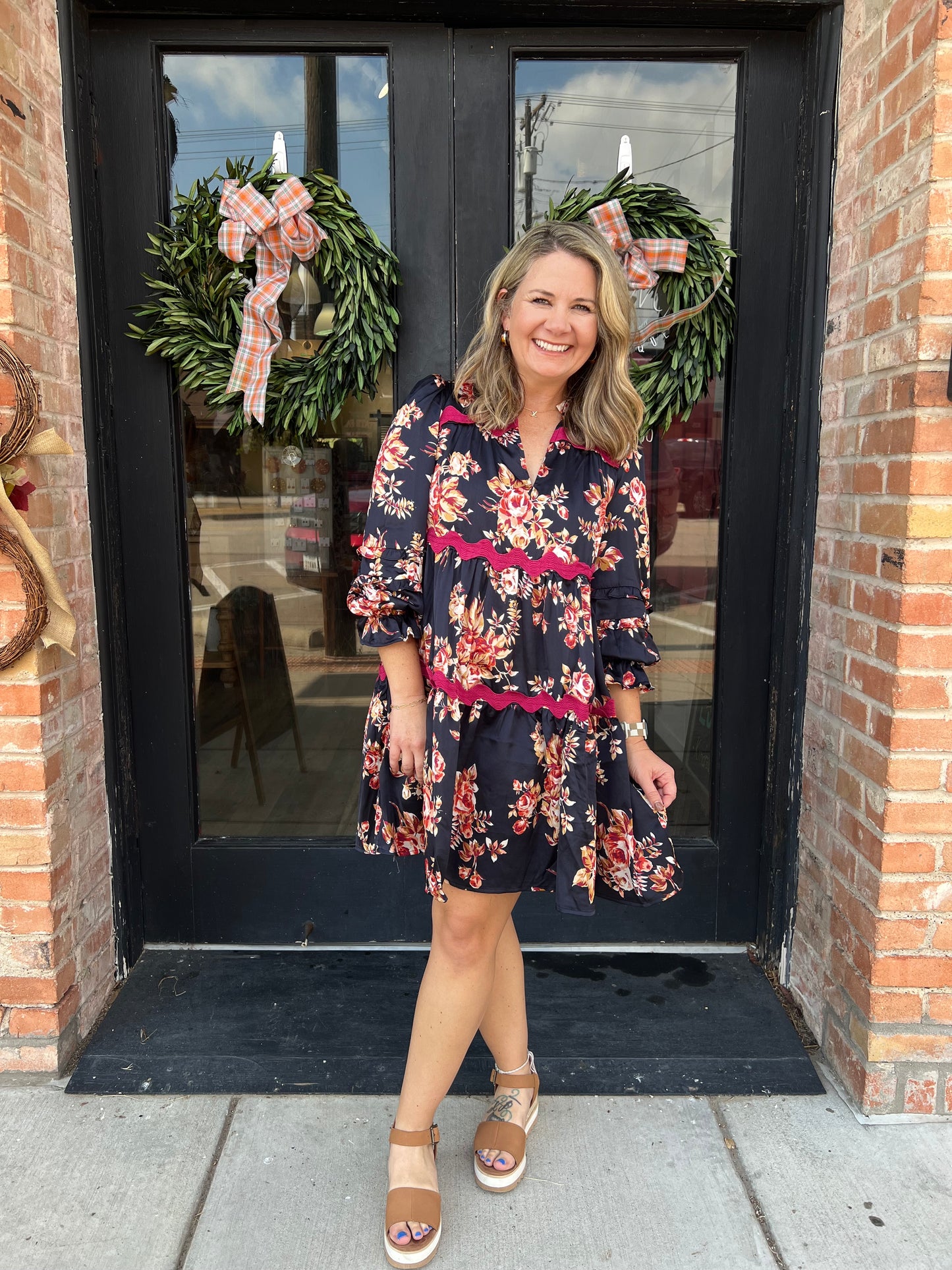 Katie Midnight Floral Mini Dress