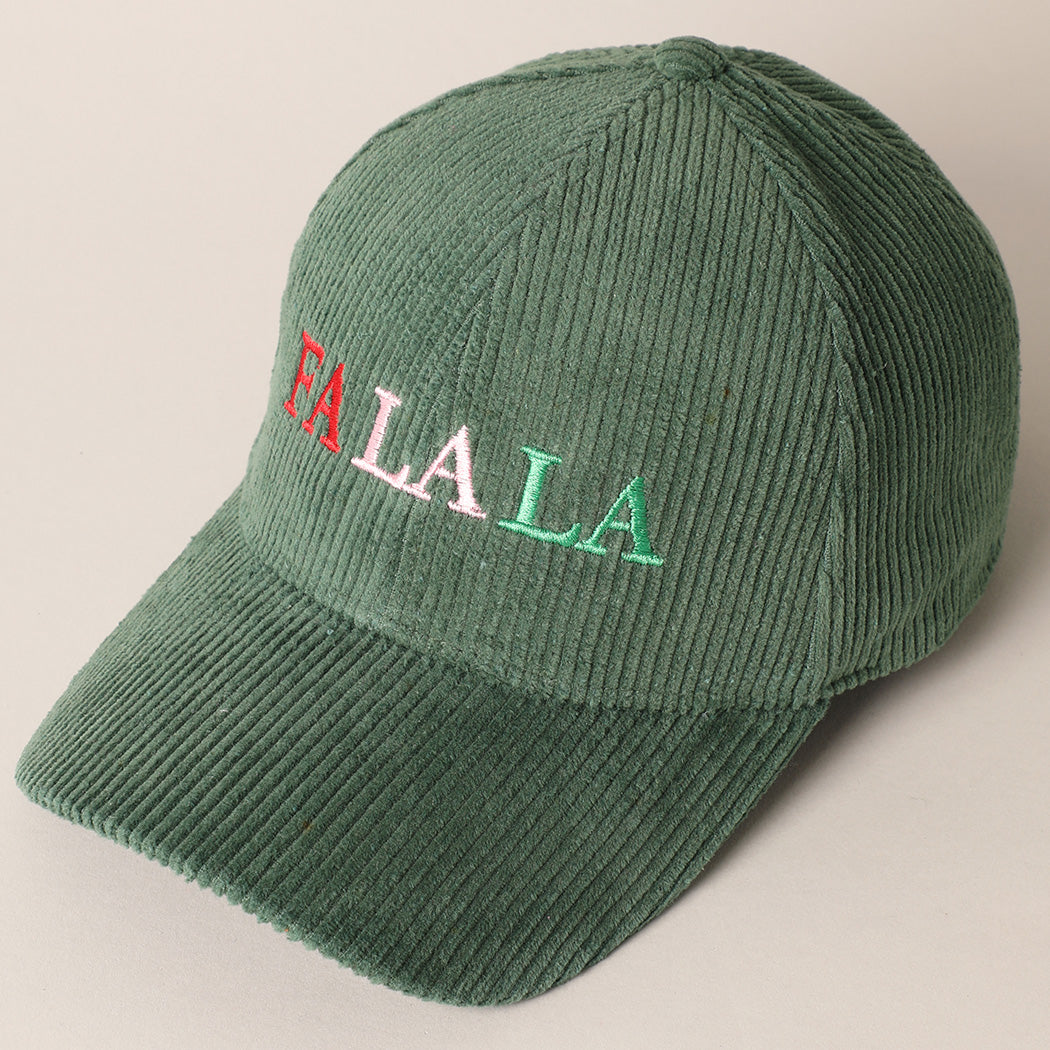 Falala Colorful Embroidery Corduroy Cap