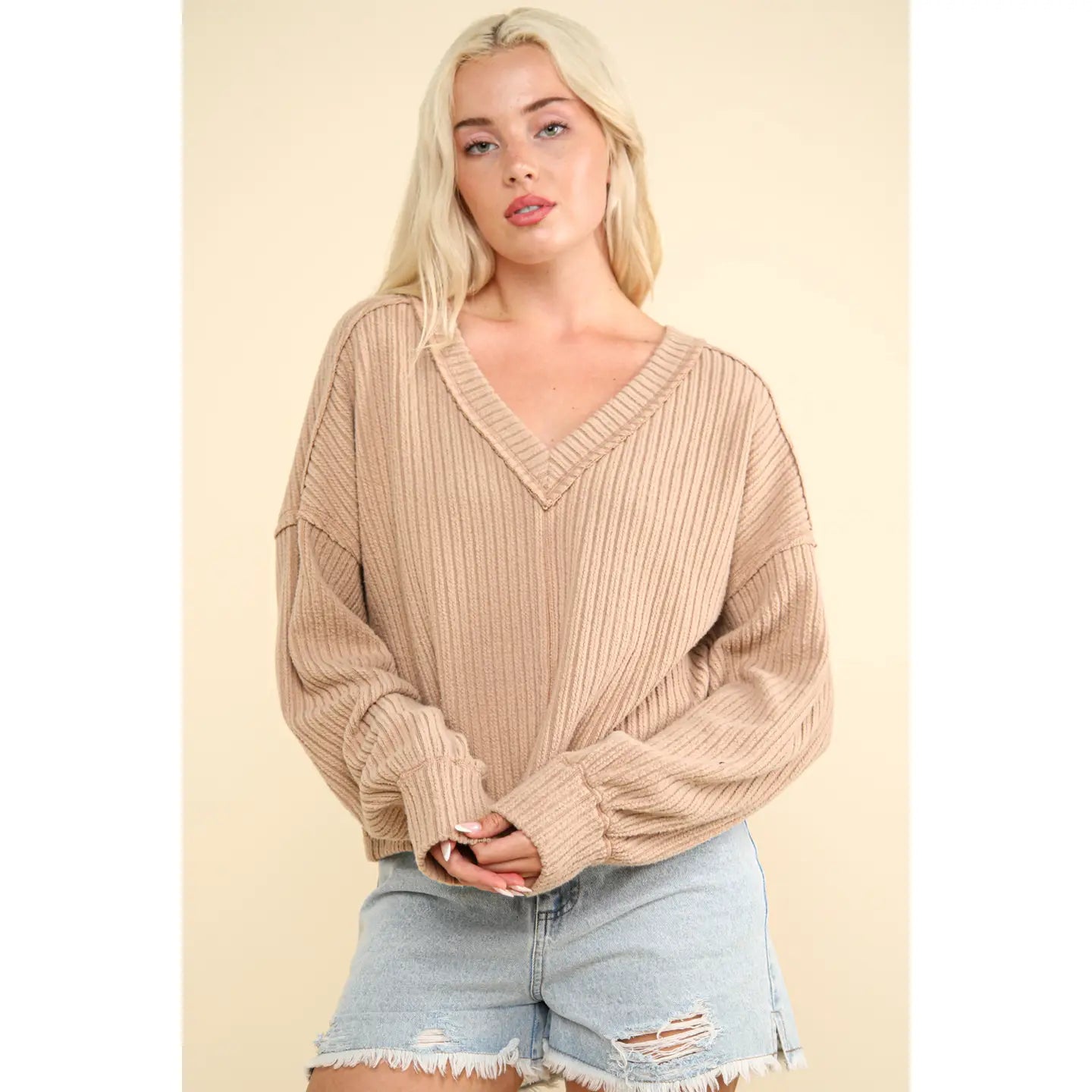 Evangeline Kint V-Neck Top