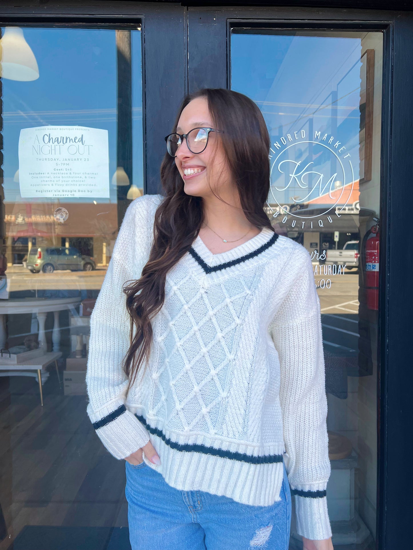 Peyton Preppy Knit Sweater