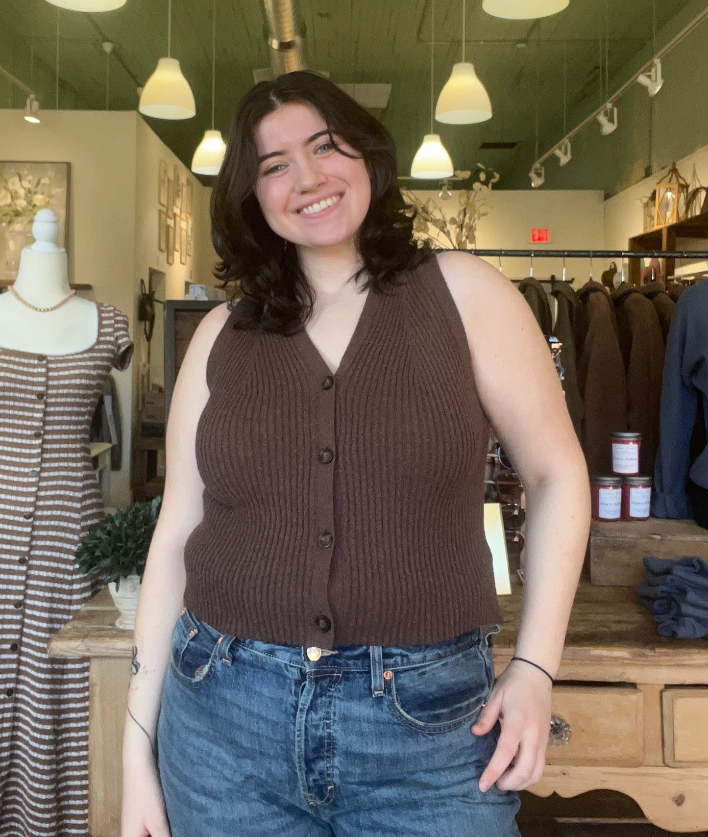 Tammy Button Up Sweater Vest