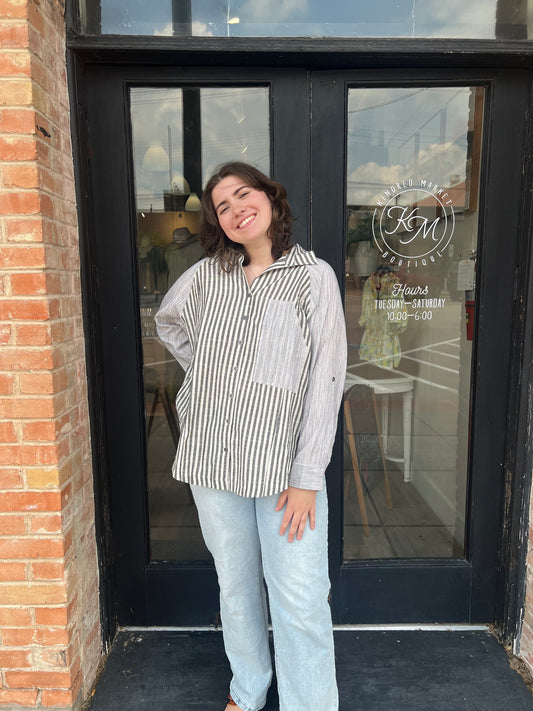 Esther Stripe Button Down Shirt