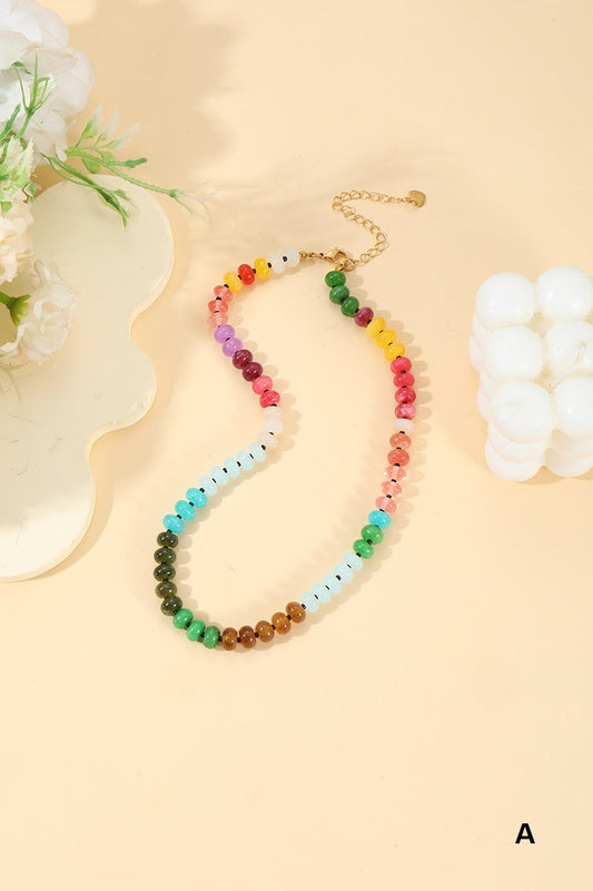 Natural Agate Gemstone Necklace