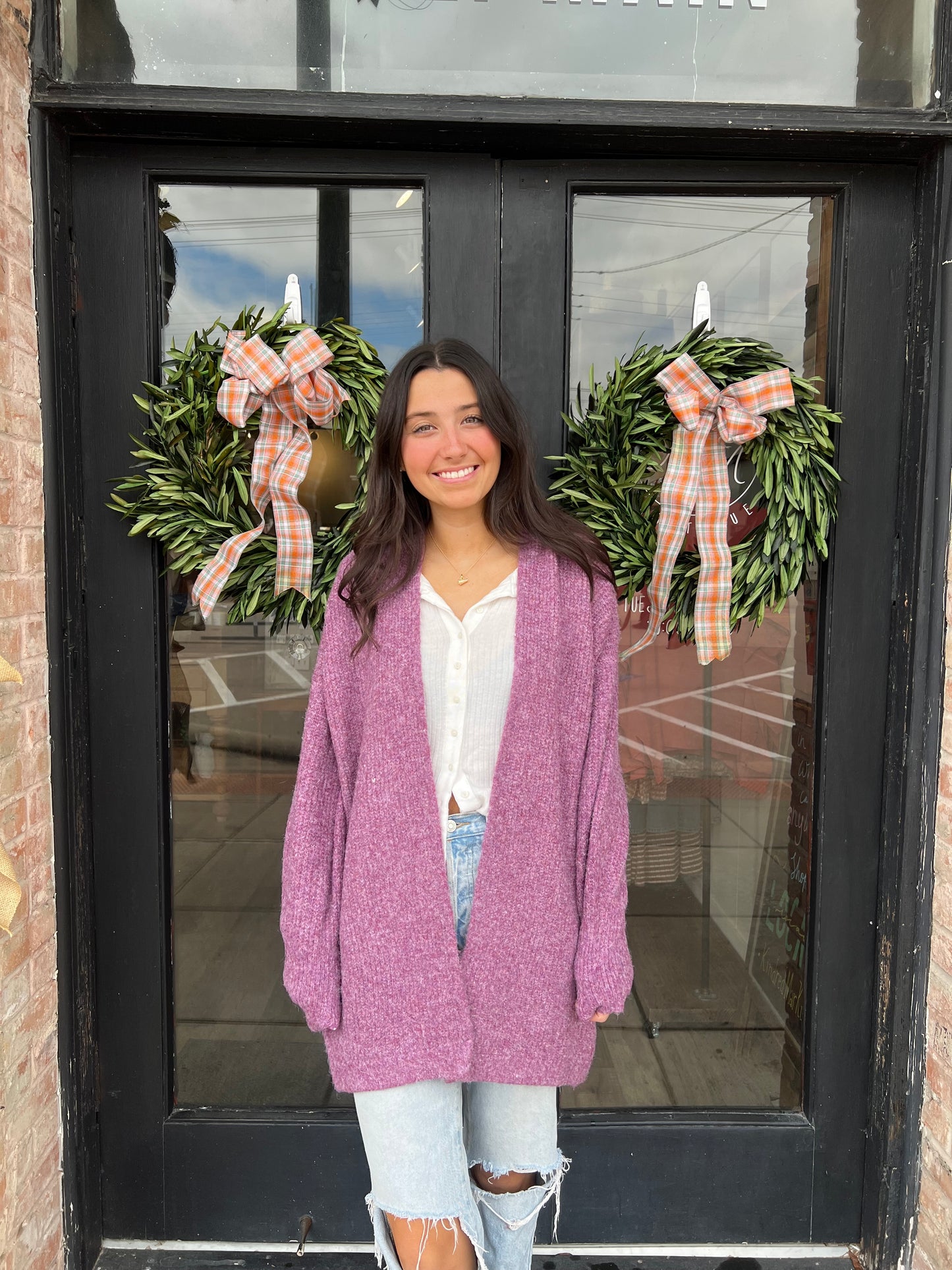 Bailey Purple Cardigan