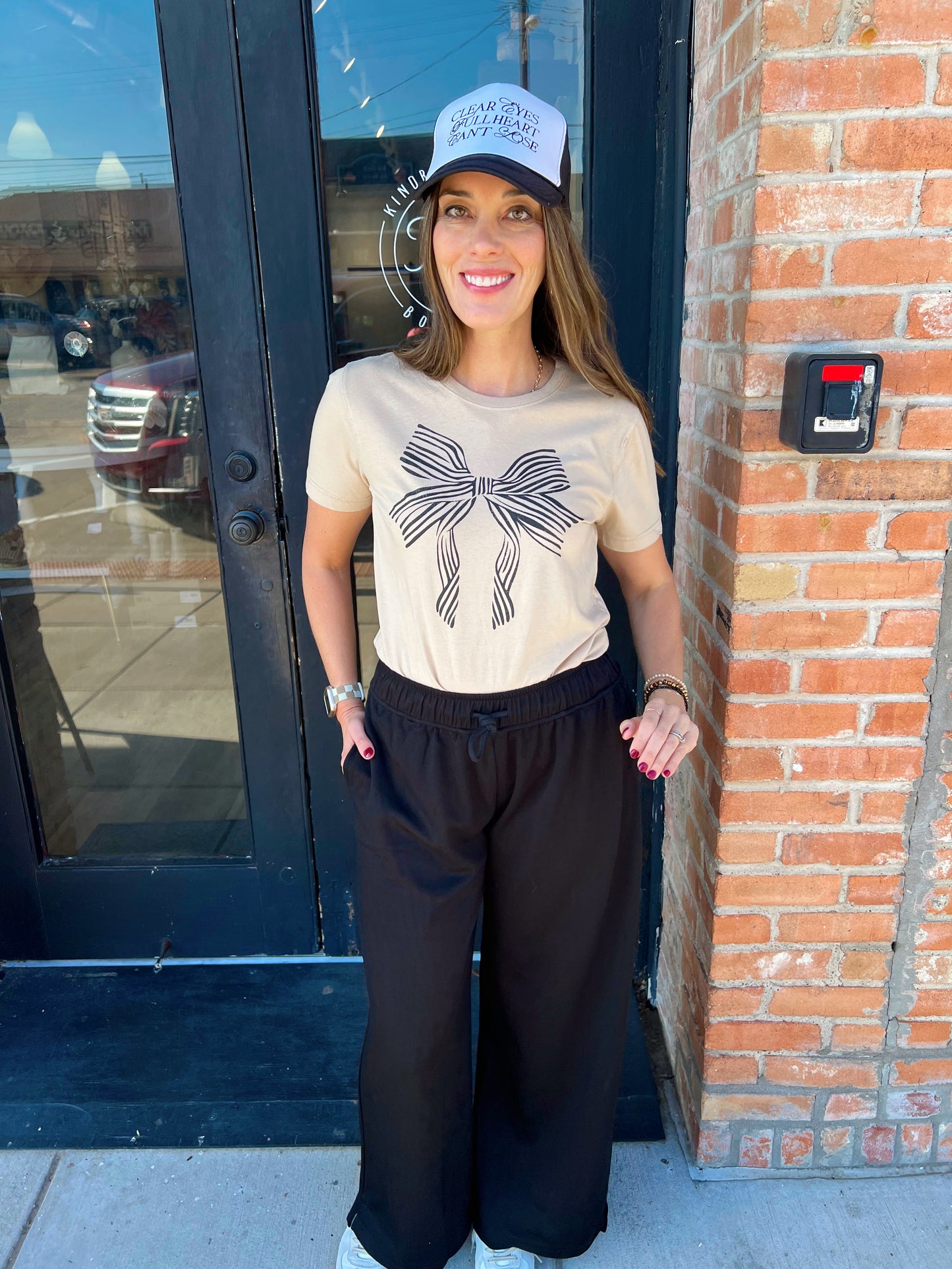 Brielle Black Wide Leg Sweatpant