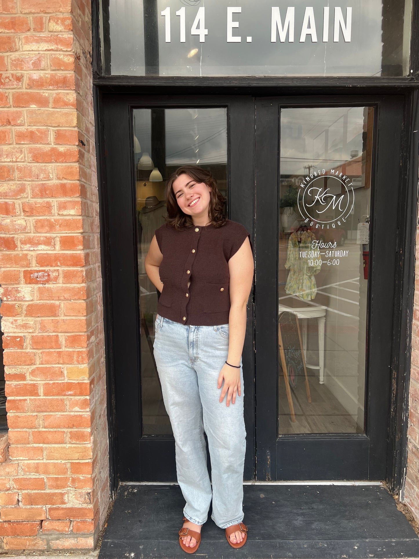 Faith Brown Sweater Vest