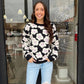 Kassidy Black Puff Floral Sweater