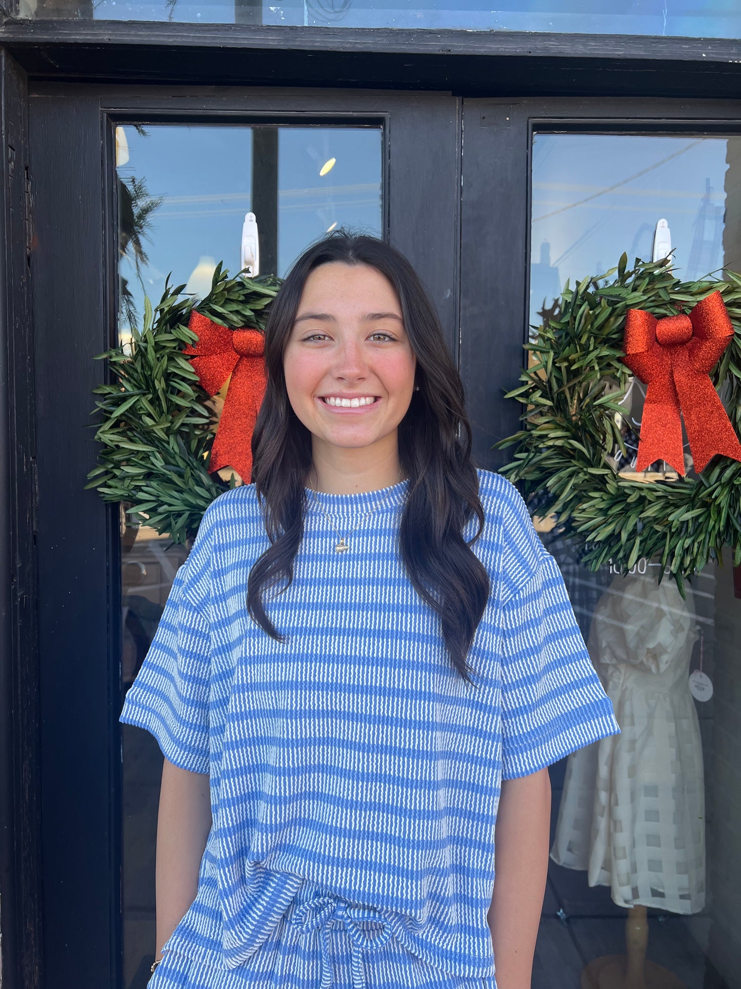 Jess Striped Lounge Top