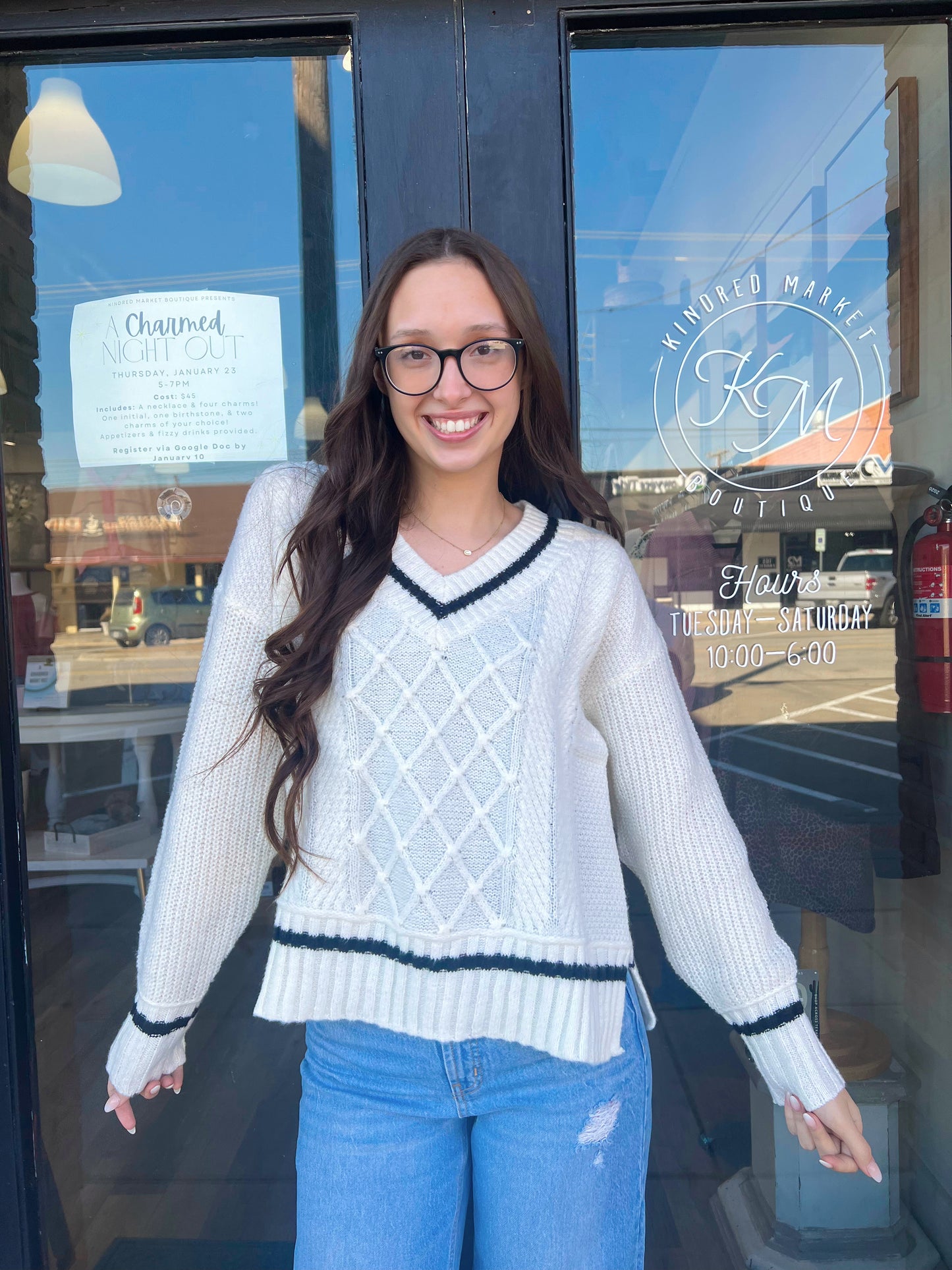 Peyton Preppy Knit Sweater