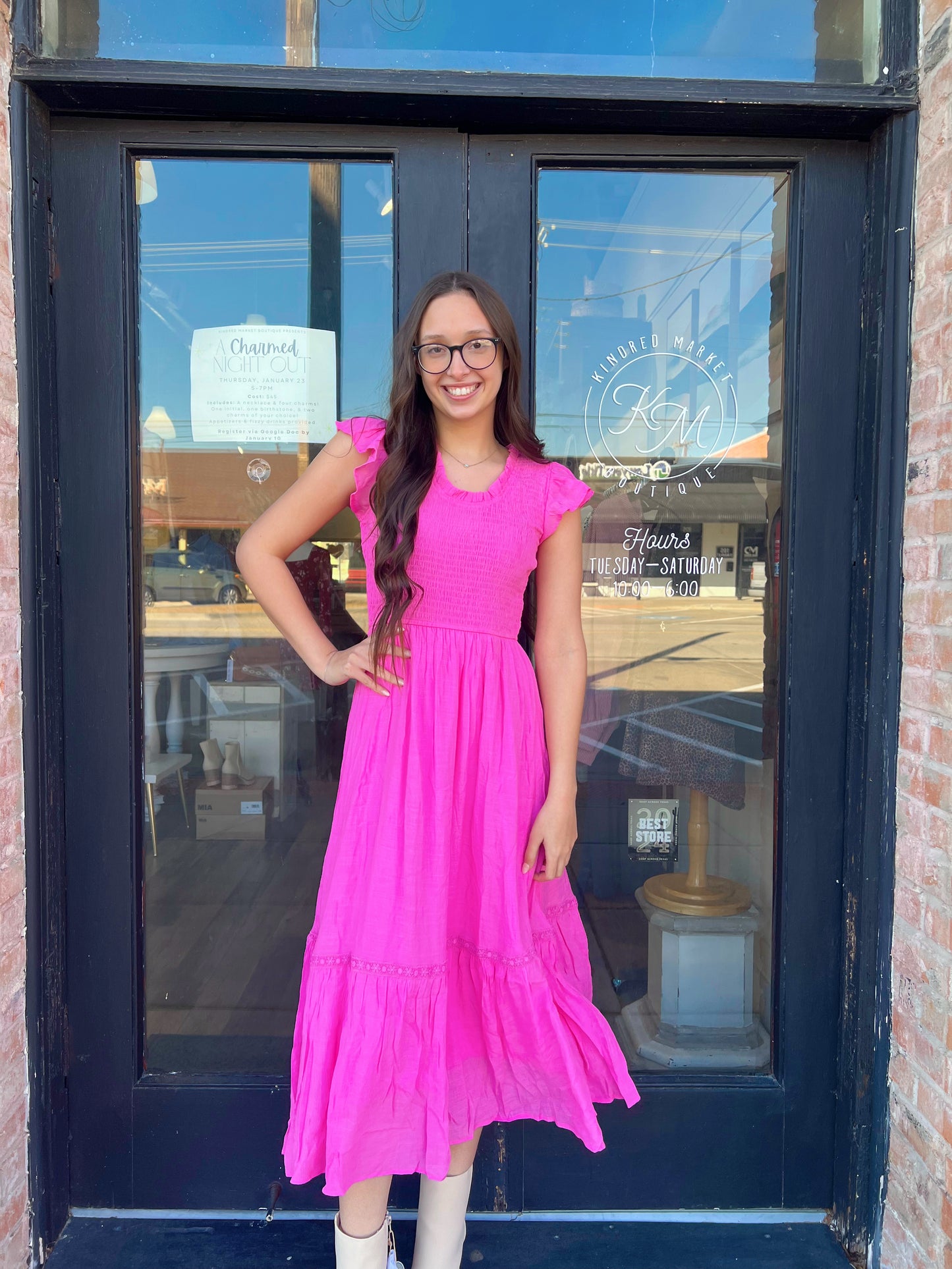 Tatum Pink Maxi Dress