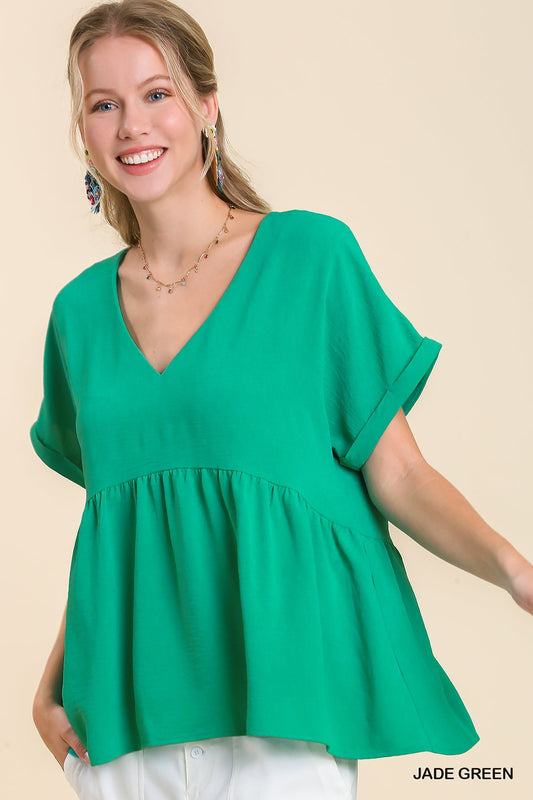 Hara V-Neck BabyDoll Top