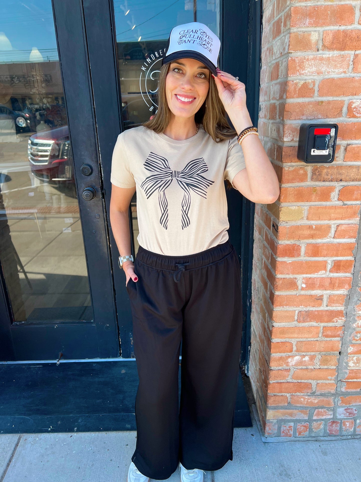 Brielle Black Wide Leg Sweatpant