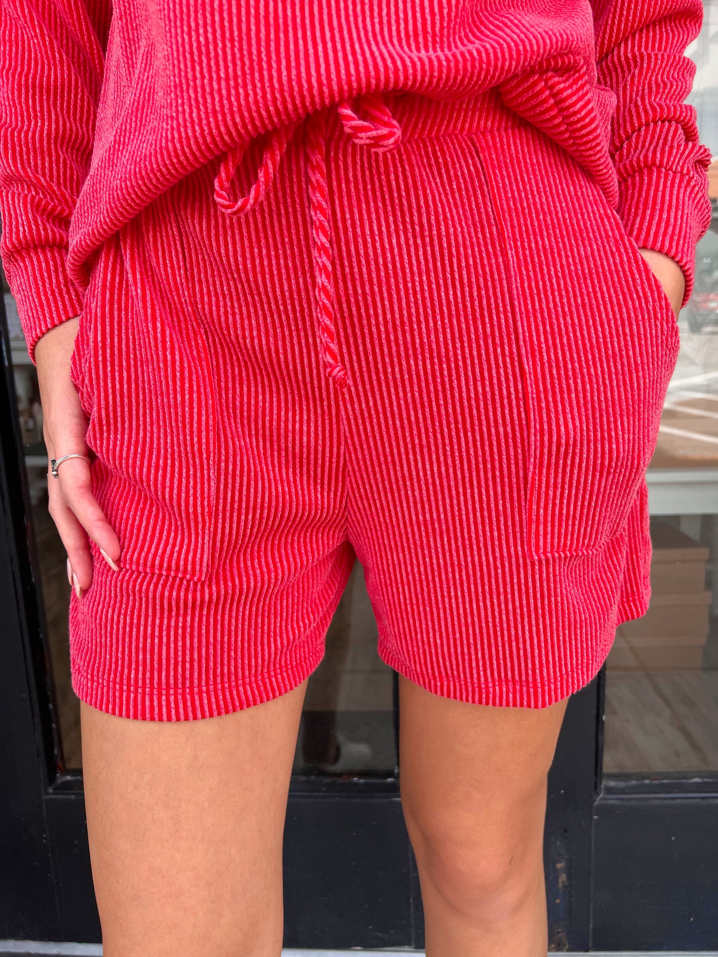 Sawyer Ribbed Shorts with Pockets