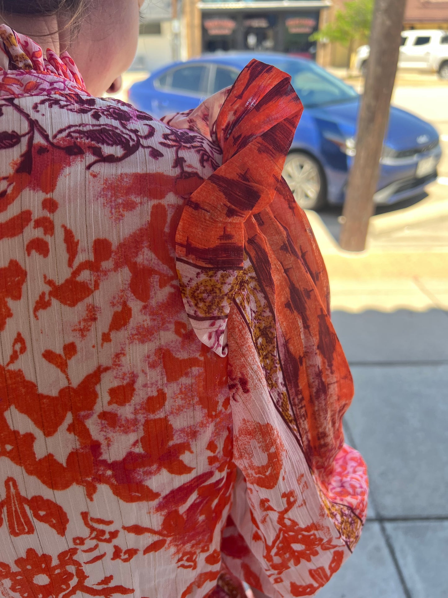 Kelly Rust Patterned Mini Dress