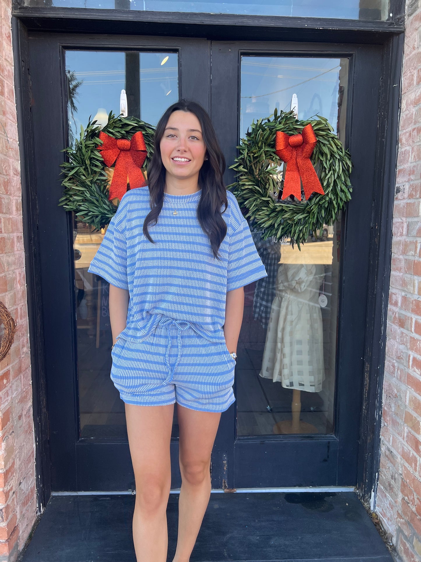 Jess Striped Lounge Shorts