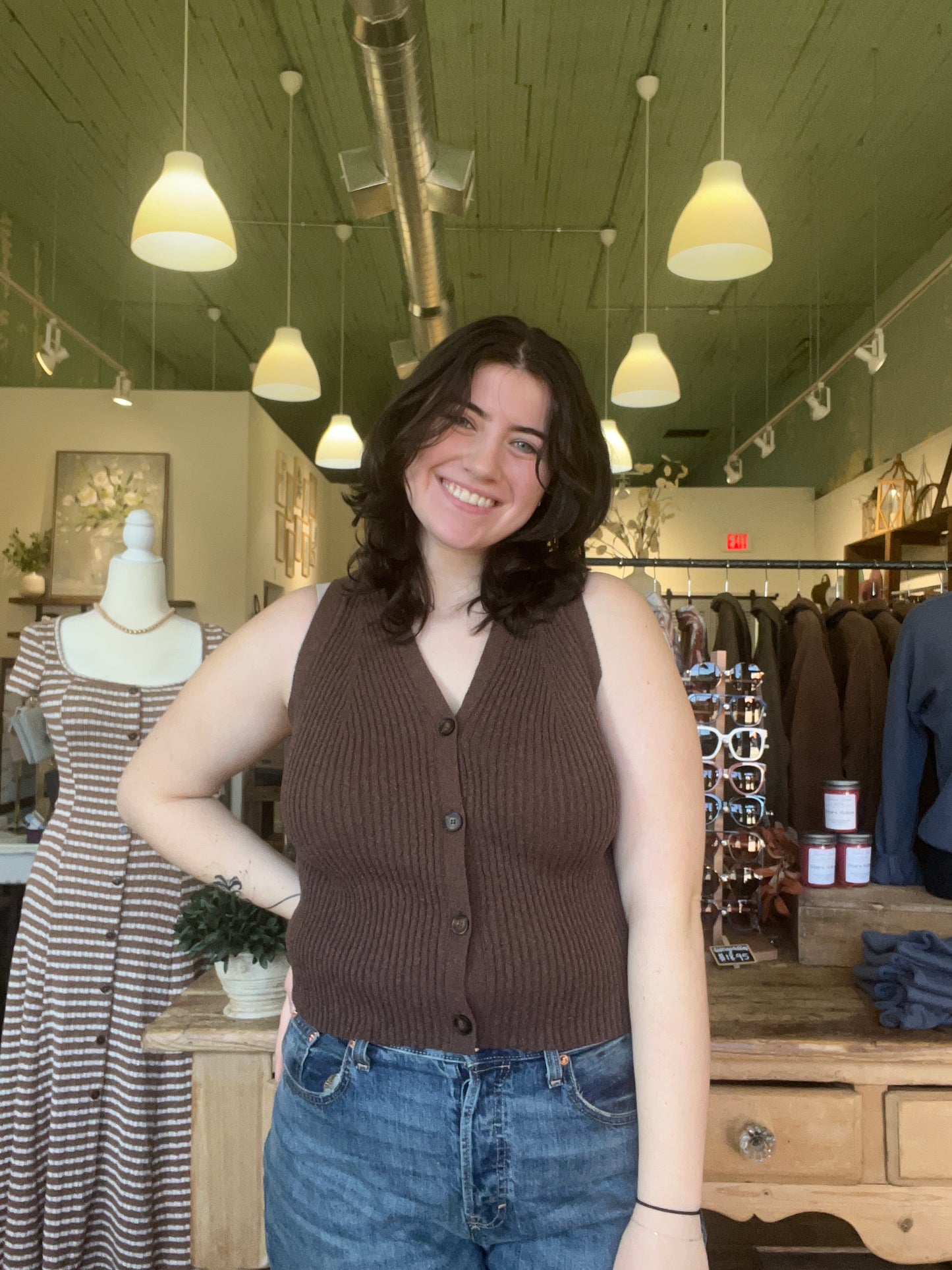 Tammy Button Up Sweater Vest