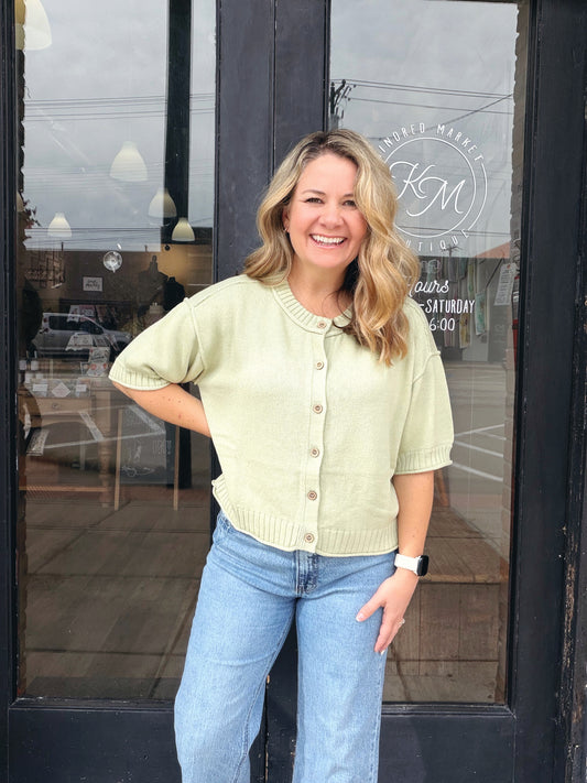 Casey Olive Cardigan