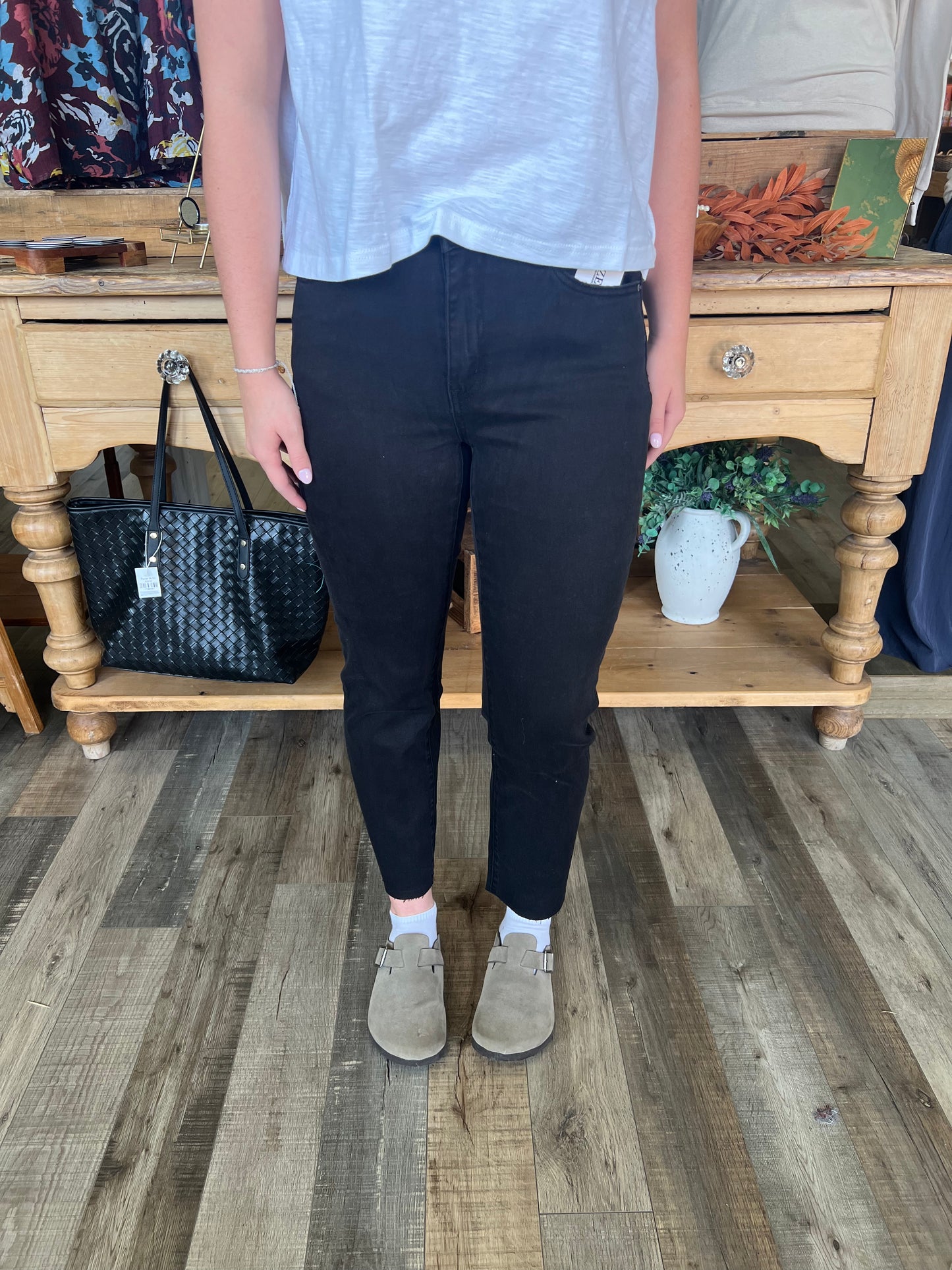 Jordan Black Straight Leg Jeans
