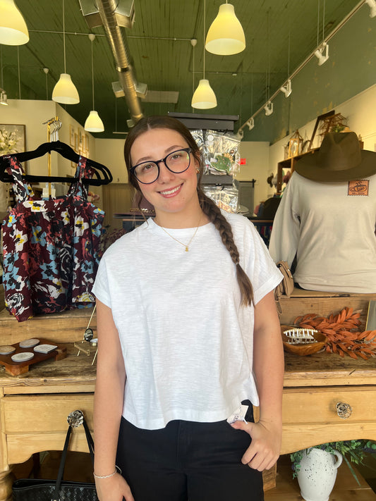 Carly Basic White Tee