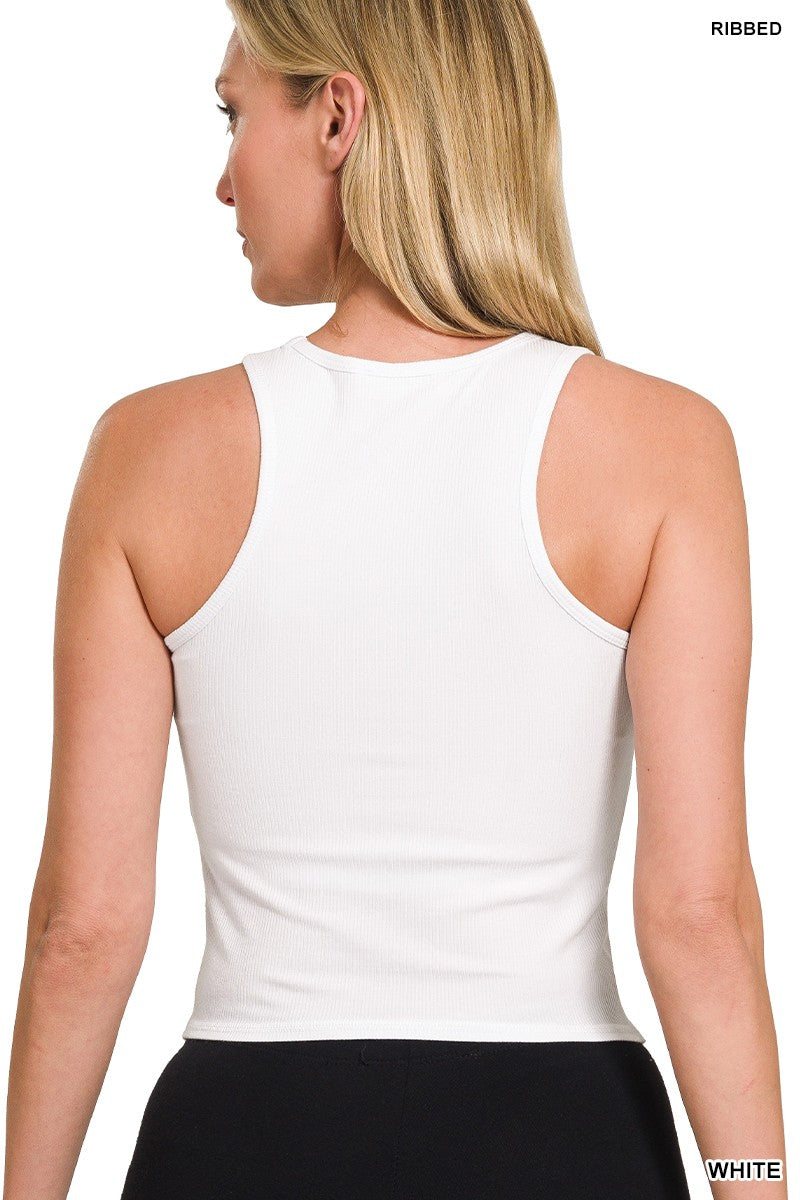 Magnolia White Tank Top