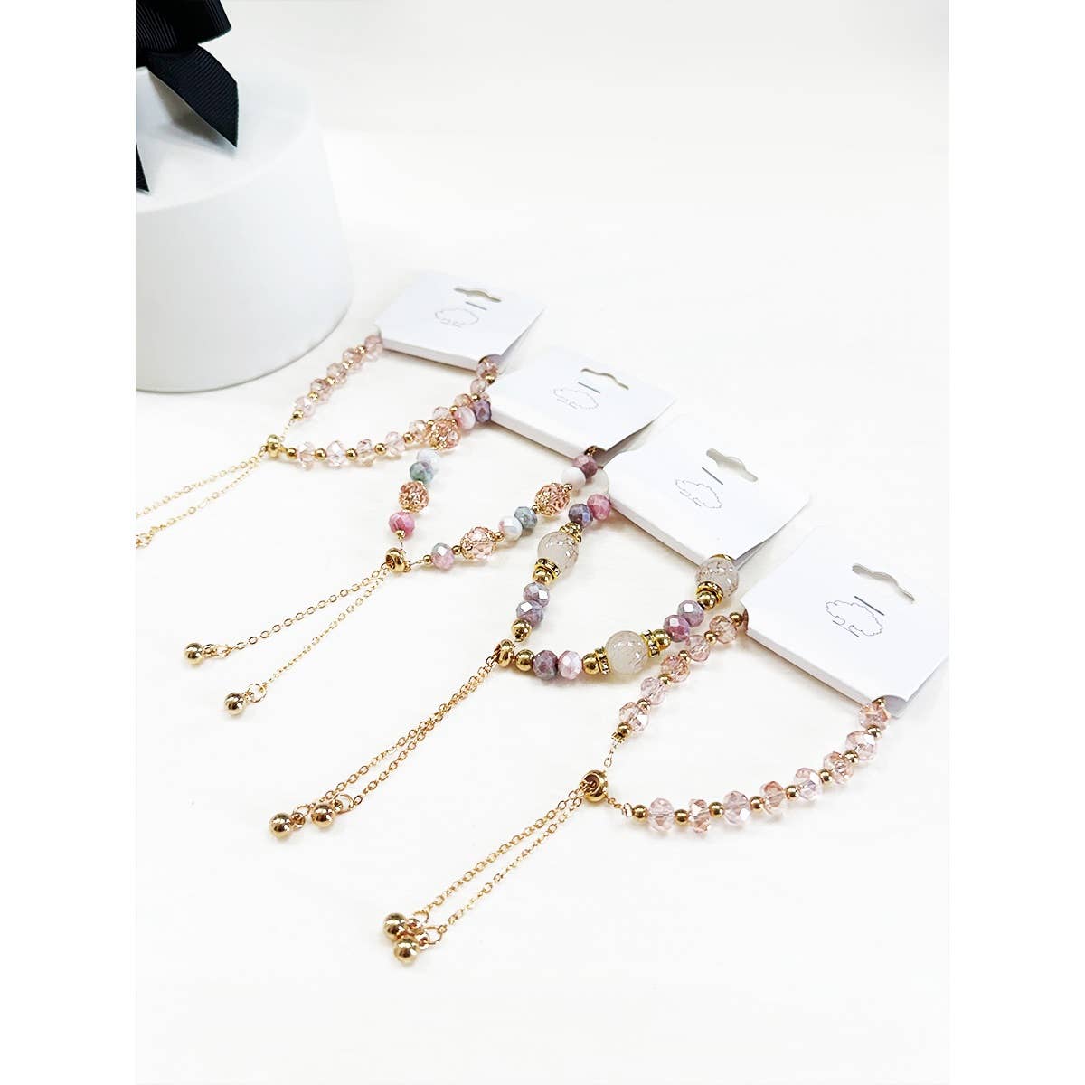 Adjustable Slider Mix Bead Bracelet