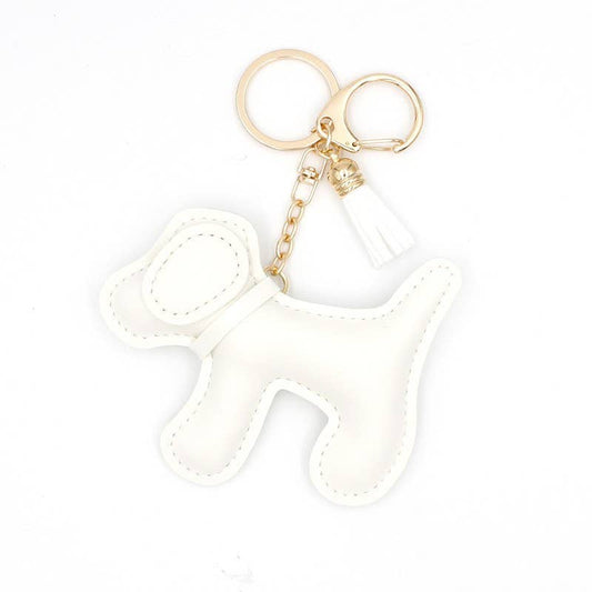 VEGAN LEATHER DOG BAG CHARM KEYCHAIN |
