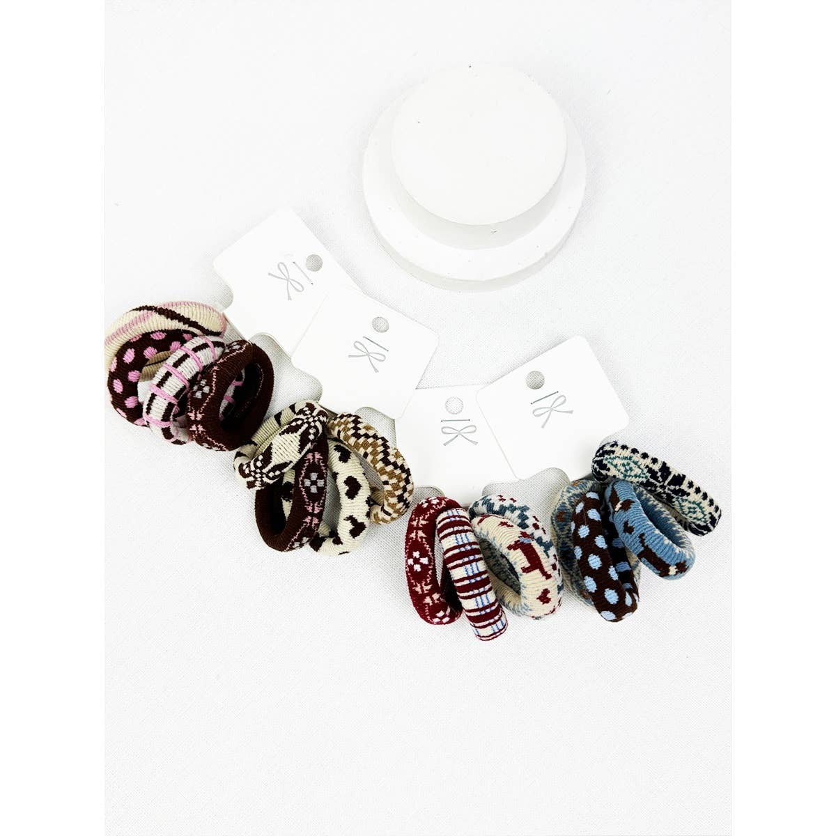 Assorted Designs of Rolled Hair Tie Set