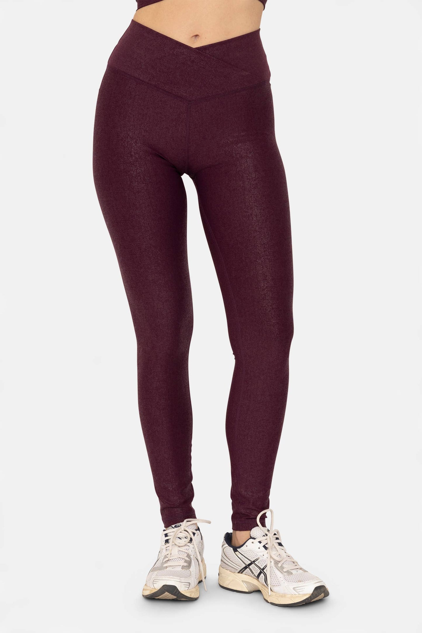 Leather Look Crossover Leggings