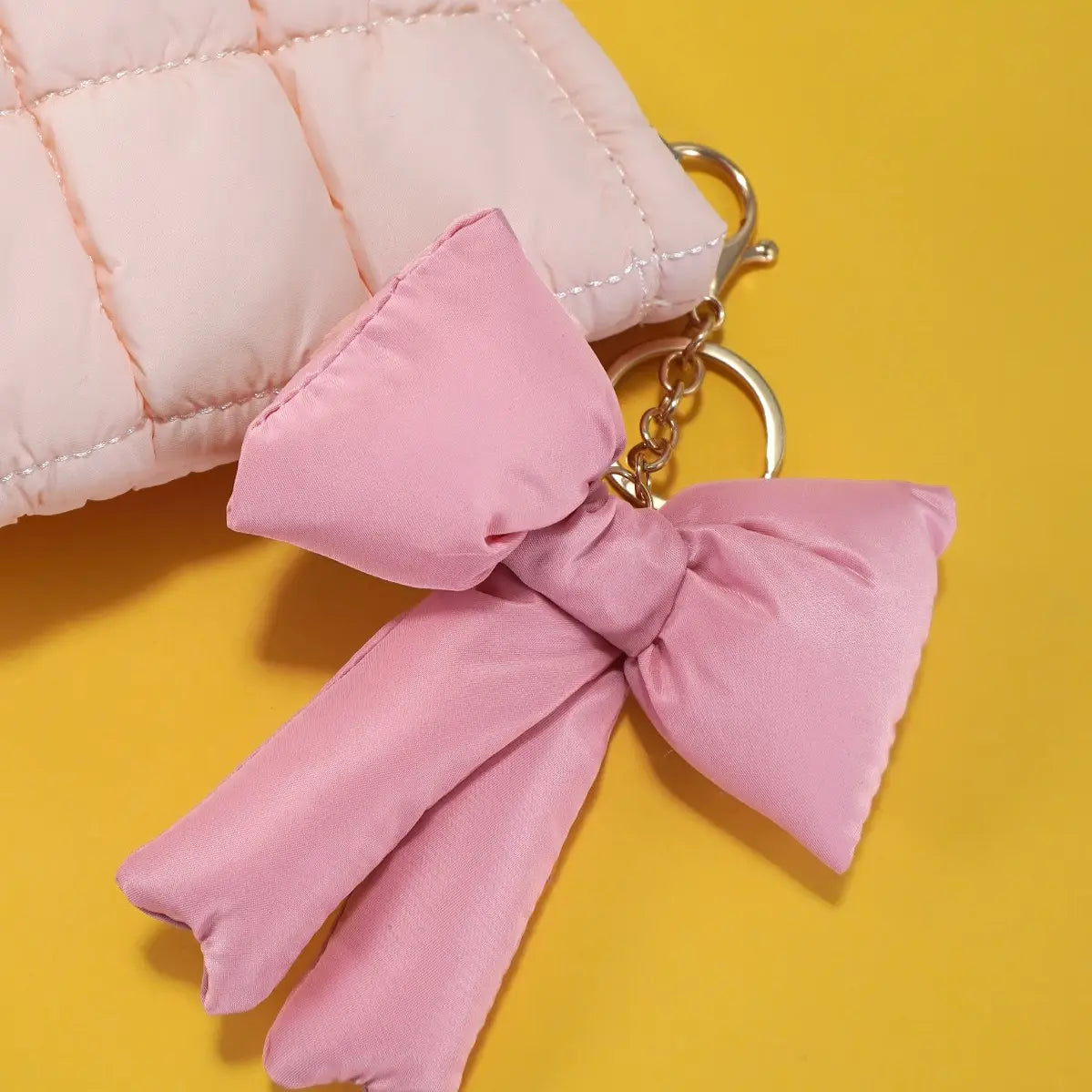 Trending Puffy Bow Ribbon Bag Charm Keychain