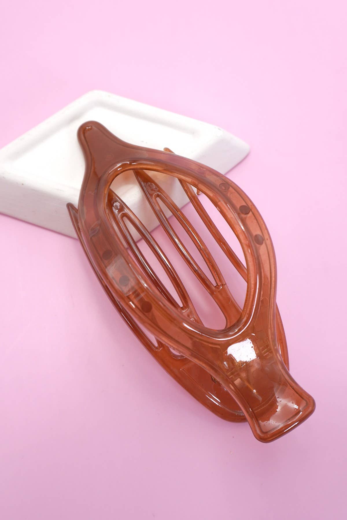 OVAL LAY DOWN FLAT HAIR CLAW CLIPS