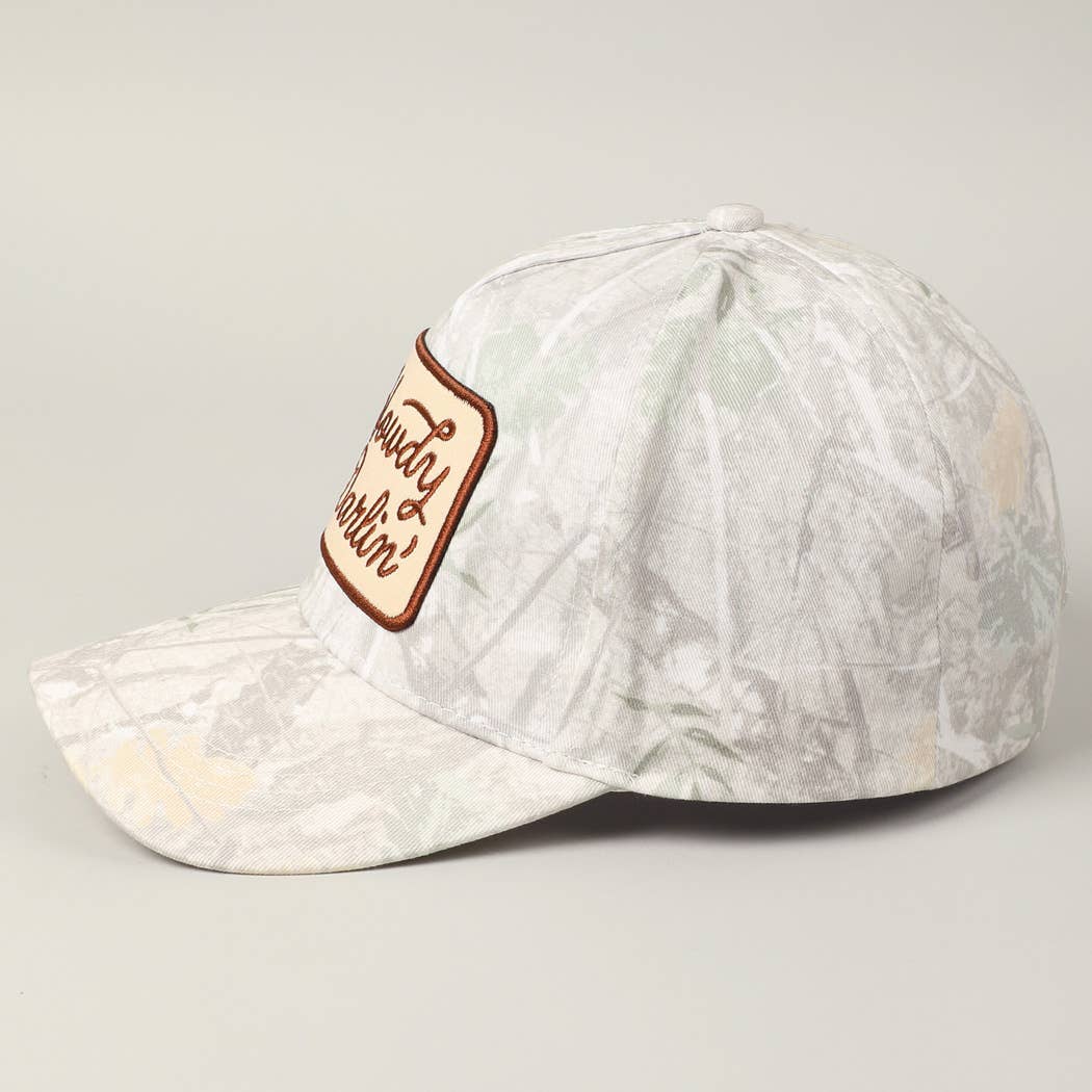 Howdy Darlin' Embroidery Patch Camo Trucker Hat