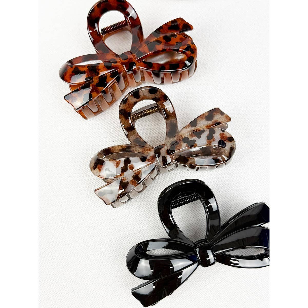 Leopard Print Bow Hair Claw