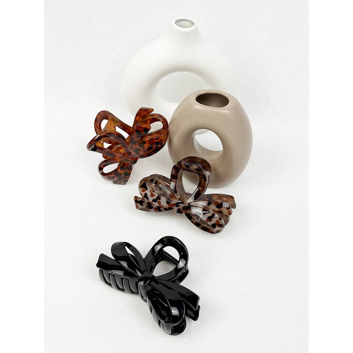 Leopard Print Bow Hair Claw