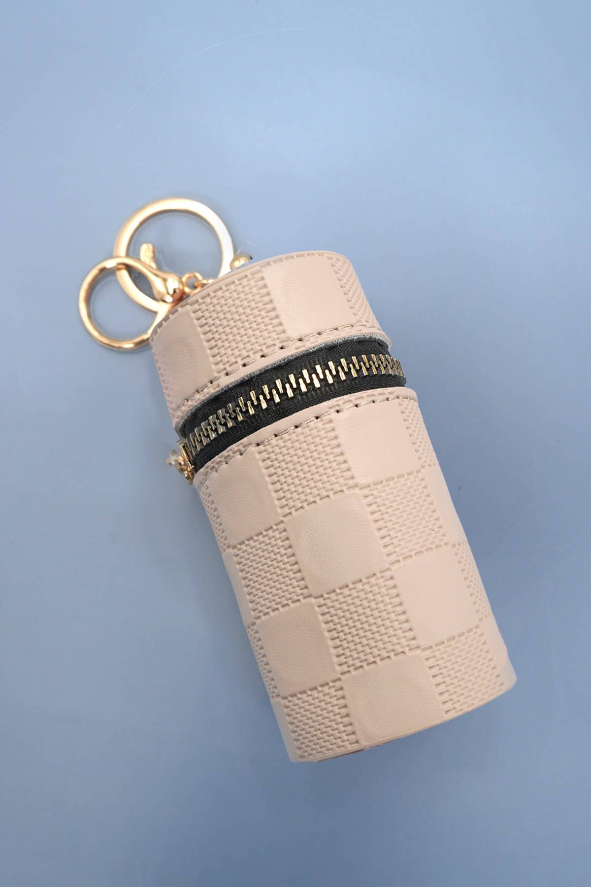 TRENDING VEGAN ROUND LIP BAG POUCH KEYCHAIN |