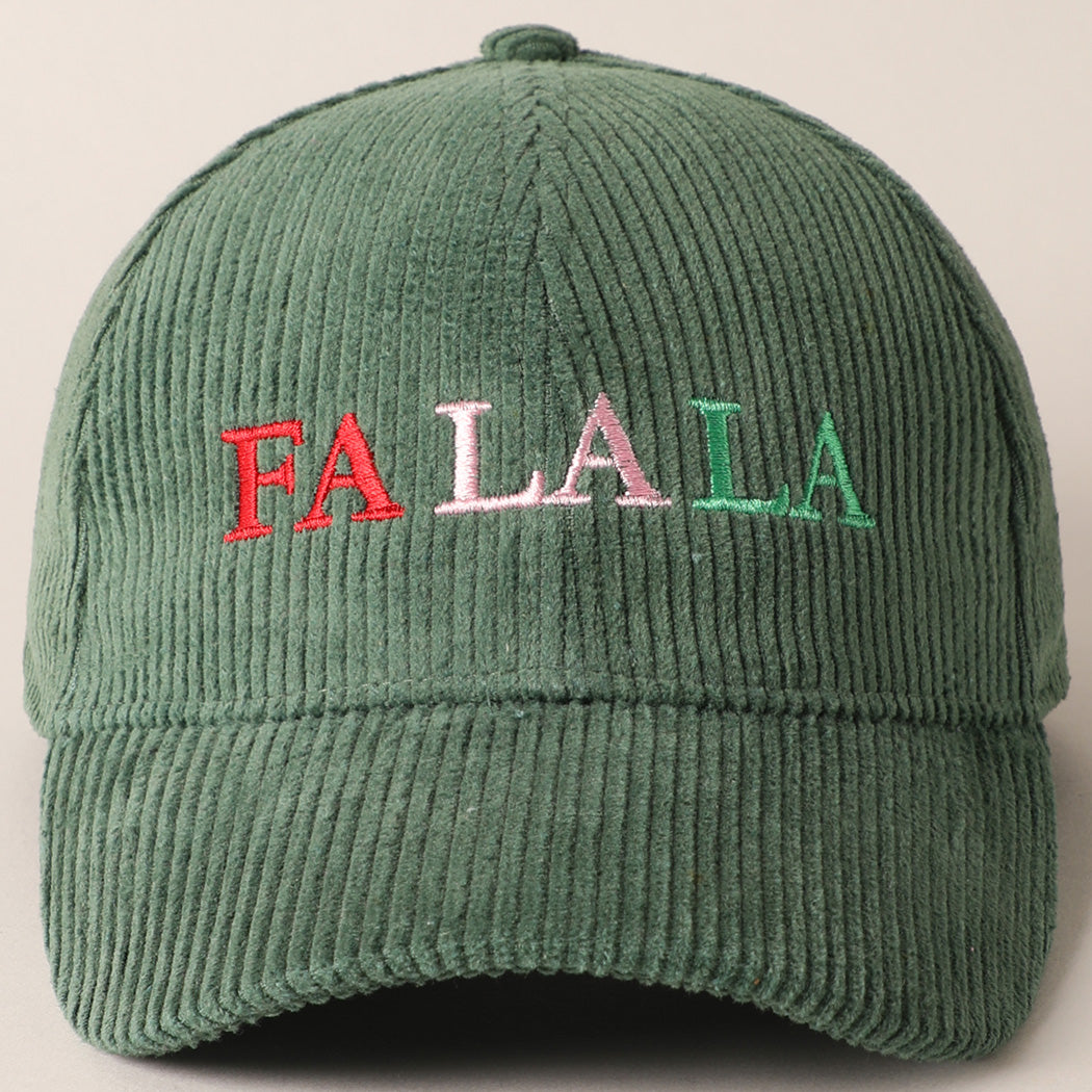 Falala Colorful Embroidery Corduroy Cap