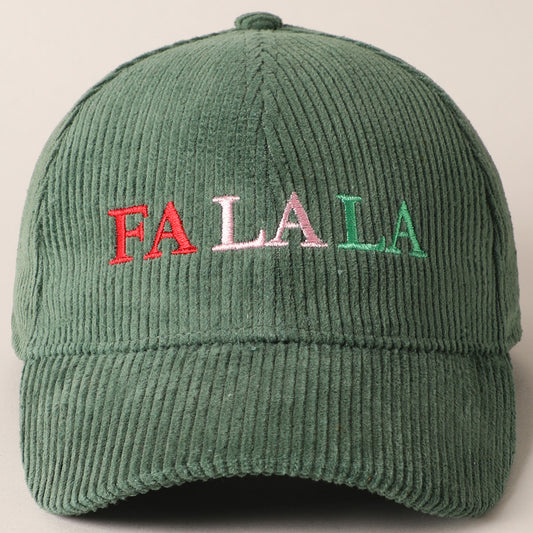 Falala Colorful Embroidery Corduroy Cap