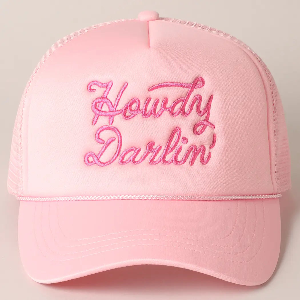 Howdy Darlin' Embroidered Mesh Trucker Hat