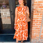 Kaya Orange Floral Maxi Dress