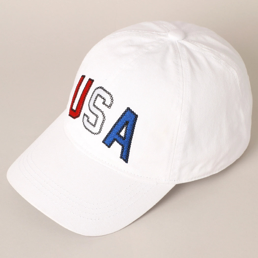 USA Embroidered Adjustable Baseball Cap